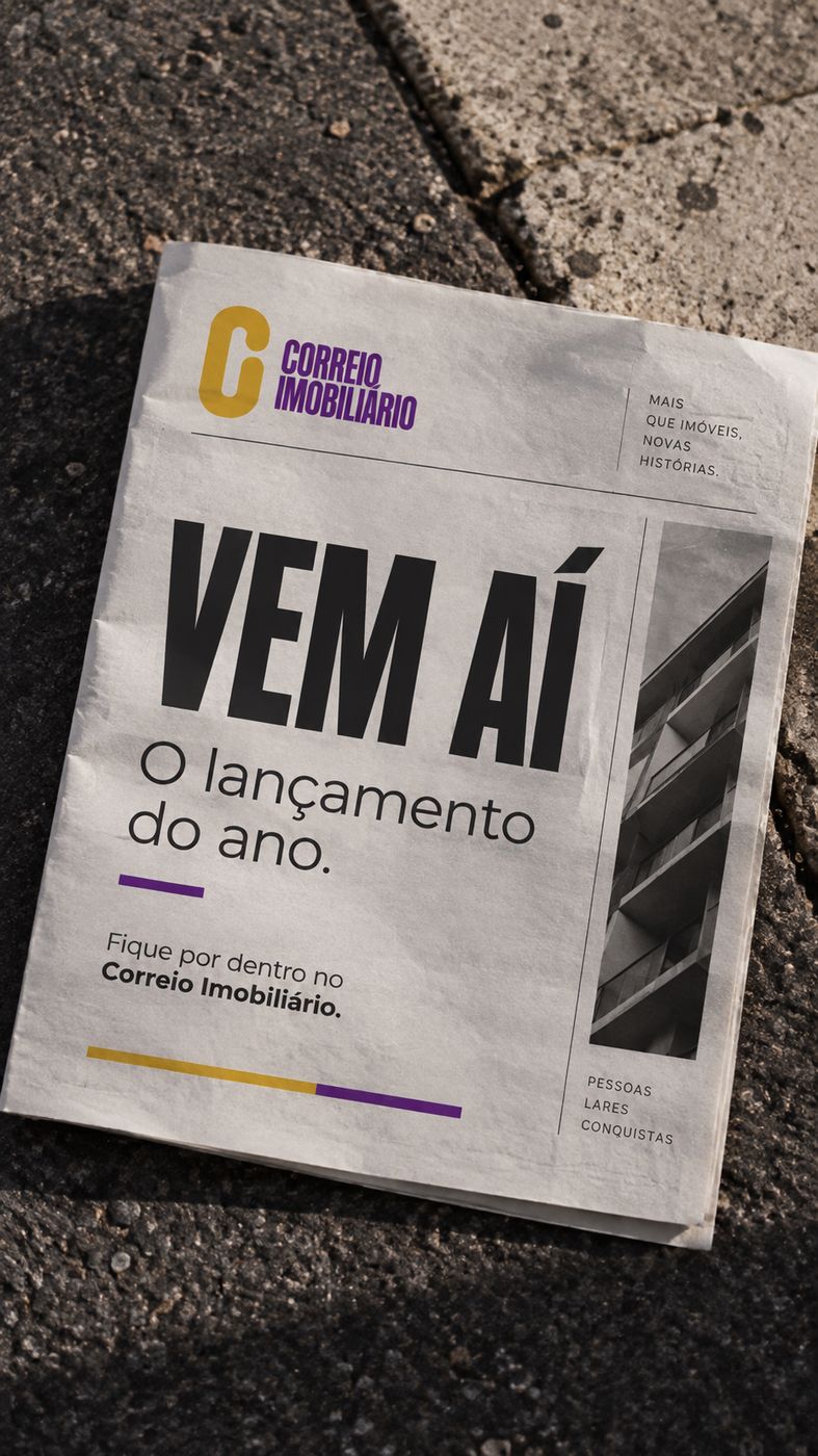Capa do Jornal Correio Imobiliário: Vem aí o lançamento do ano